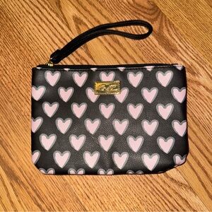 Betsey Johnson heart wristlet
